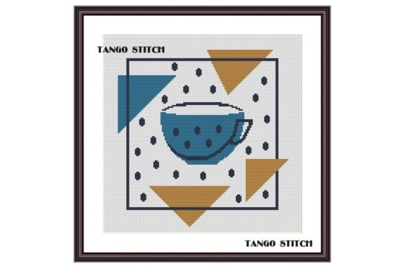 Coffee Cup Abstract Cross Stitch Pattern Review