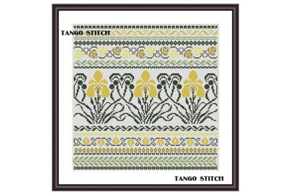Iris Floral Ornament Cross Stitch Design Review