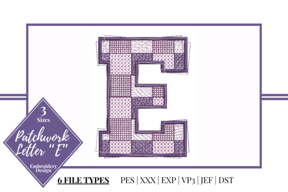 Patchwork Letter E: A Stylish Accent for Boutique Apparel