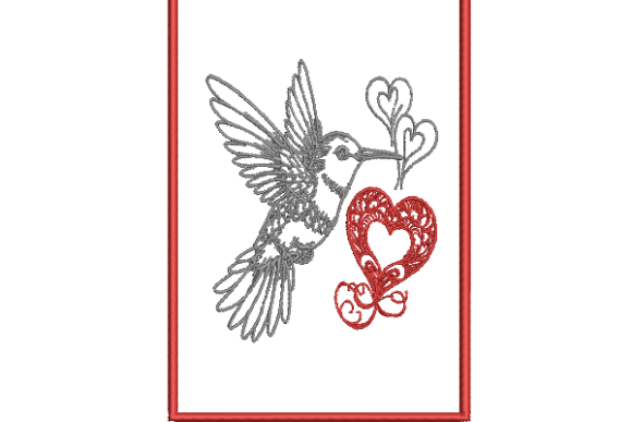 Review: Hummingbird Heart Mug Rug Embroidery Design