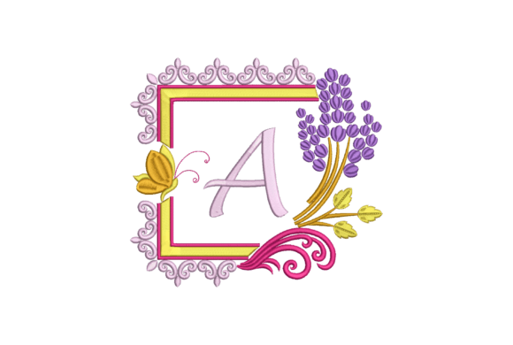 Review: Letter a with Butterfly and Flowers Design