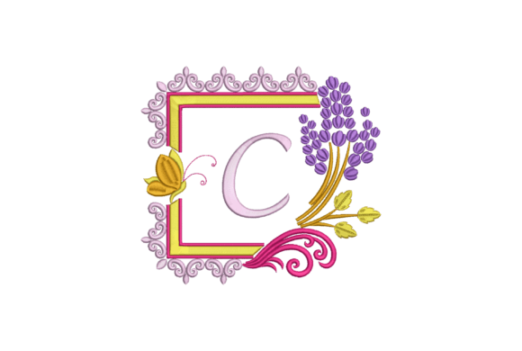 Review: Letter C with Butterfly and Flowers for Holiday Collections