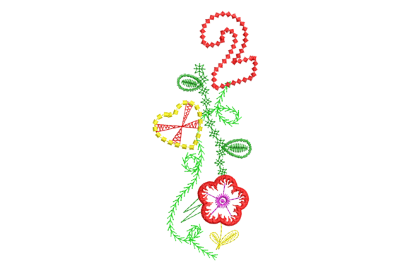 Review: Number 2 Floral Embroidery Design for Etsy Shops