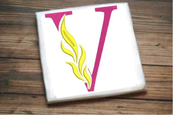 Review: V Letter Beautiful Fire Alphabet Design